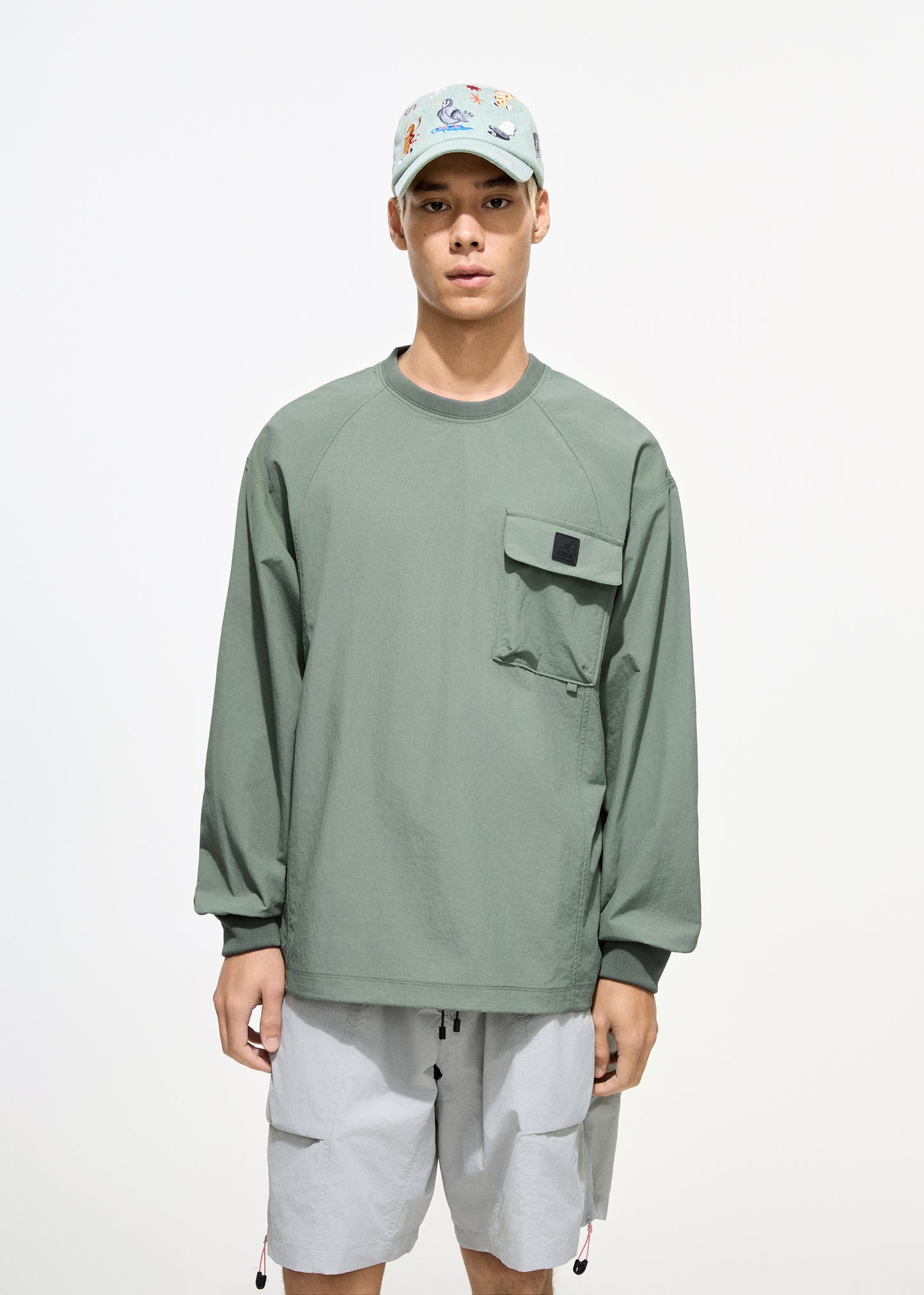 Beekman Nylon L/S Shirt - LS Tee | Staple Pigeon