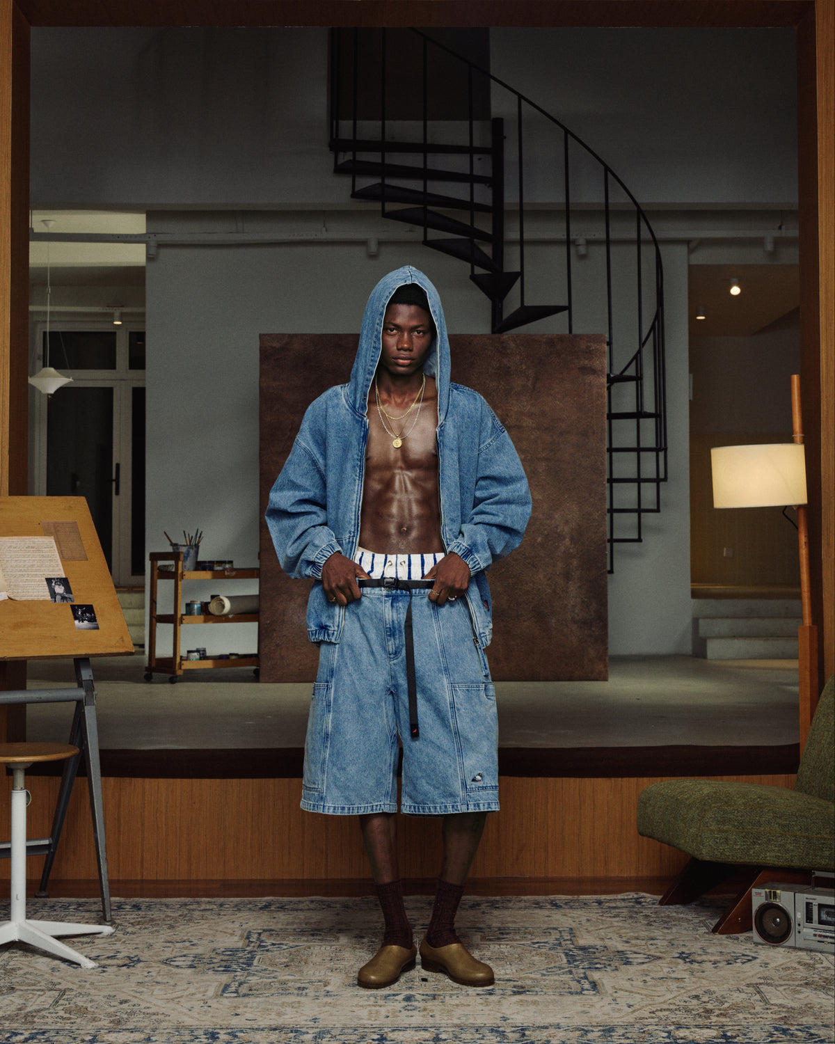Denim Pigeon Short