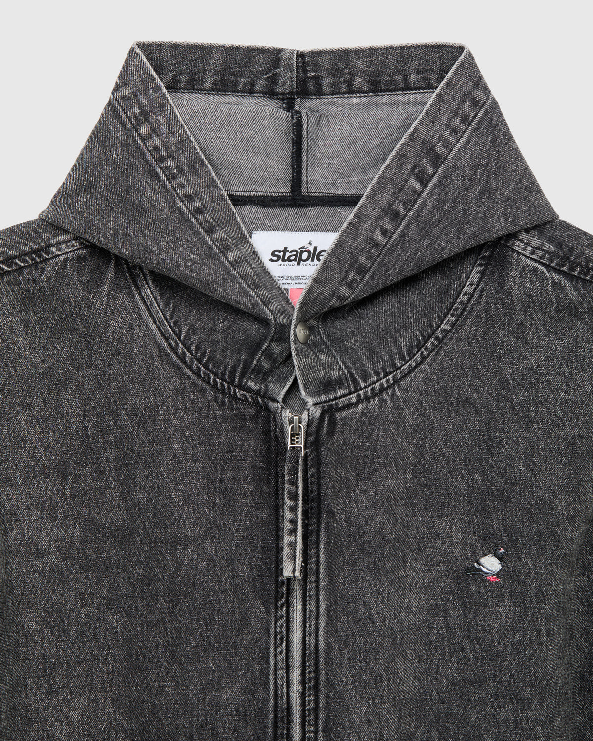 Denim Pigeon Zip Hoodie