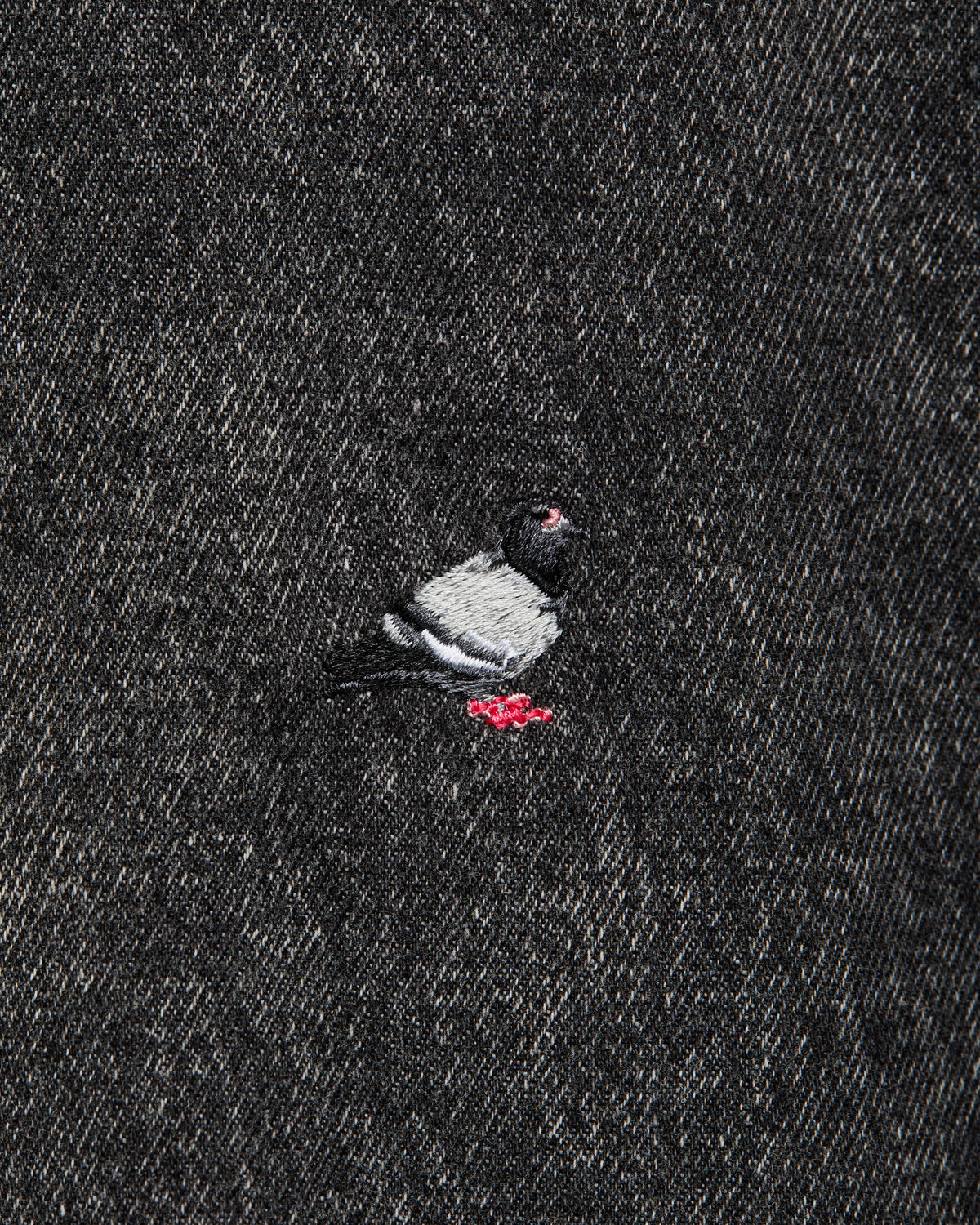 Denim Pigeon Zip Hoodie
