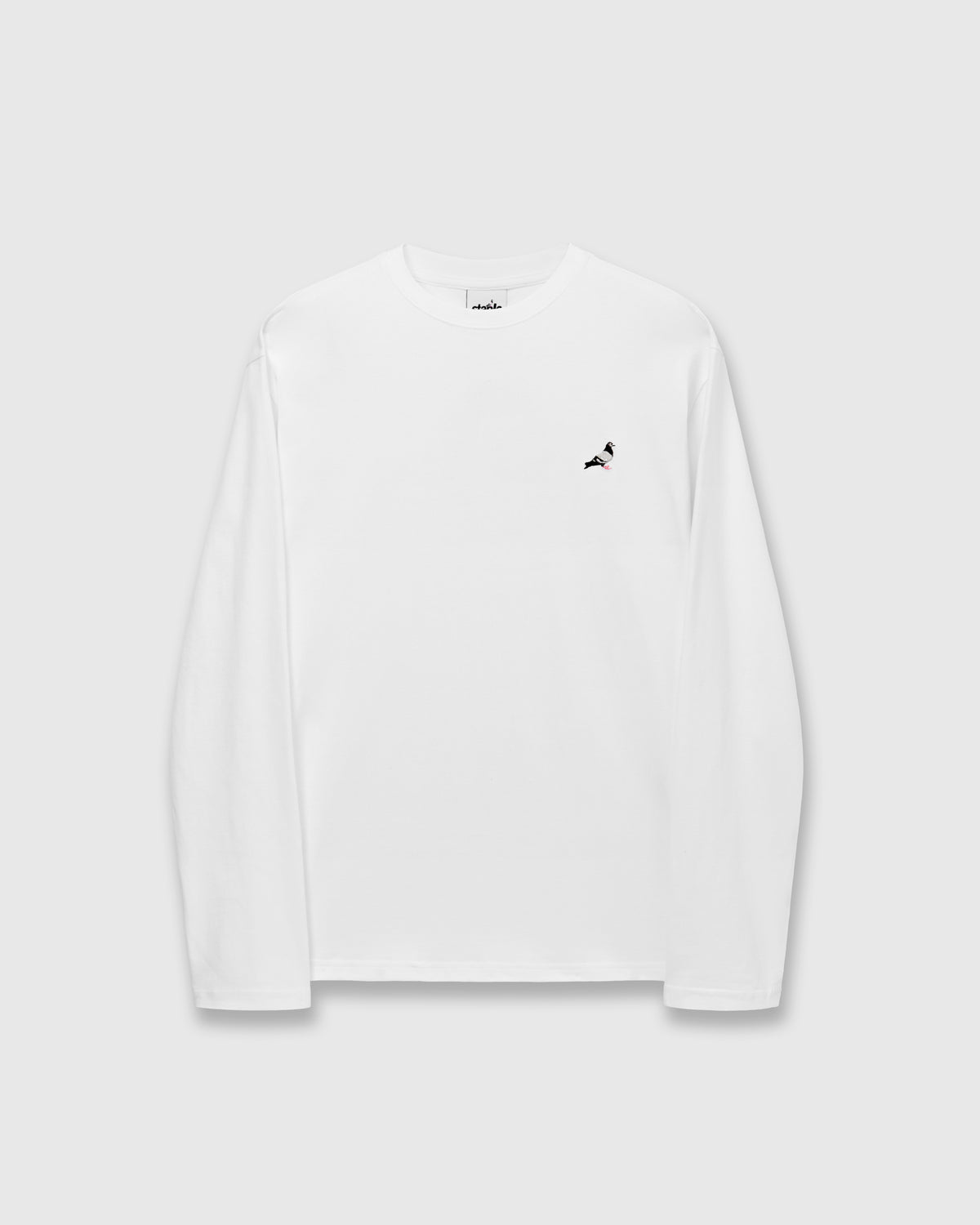 LS Emb Pigeon Tee - LS Tee | Staple Pigeon