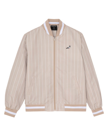 Pinstripe Baseball Jacket - Jacket | Staple Pigeon