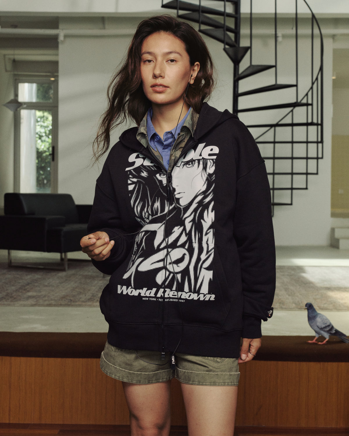 Noir Zip Up Hoodie