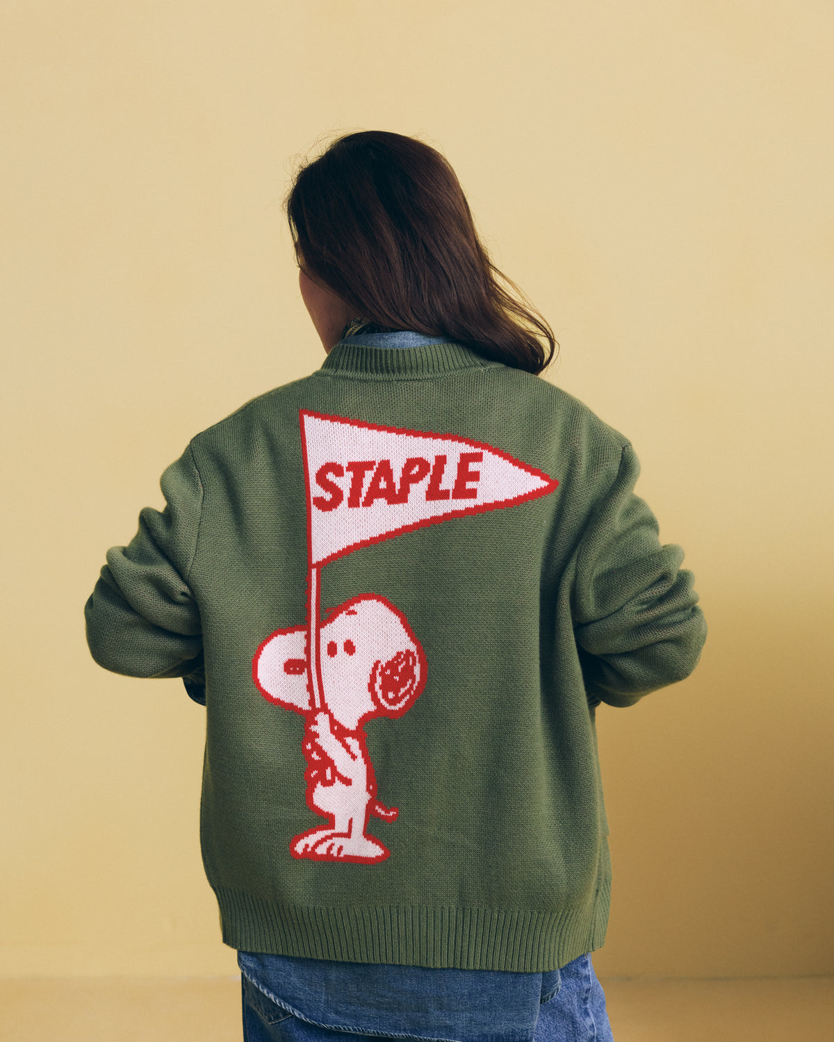Staple x Peanuts Flag Cardigan - Cardigan Sweater | Staple Pigeon