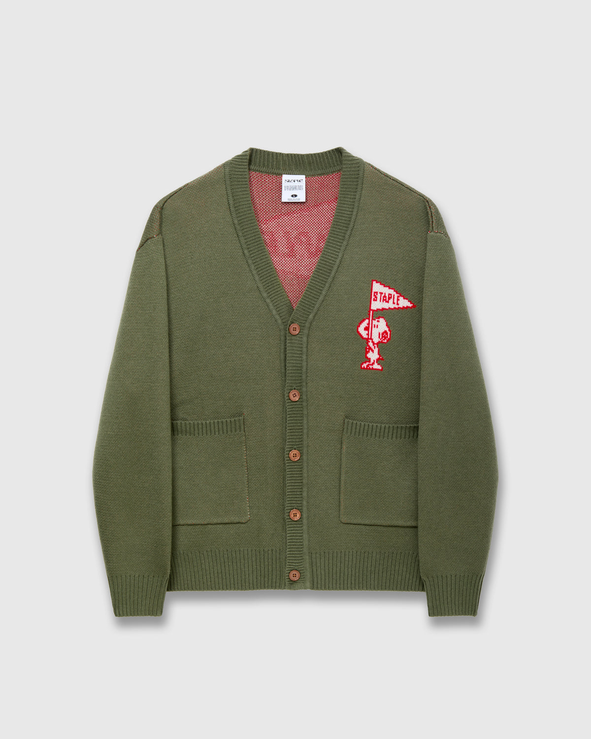 Staple x Peanuts Flag Cardigan - Cardigan Sweater | Staple Pigeon