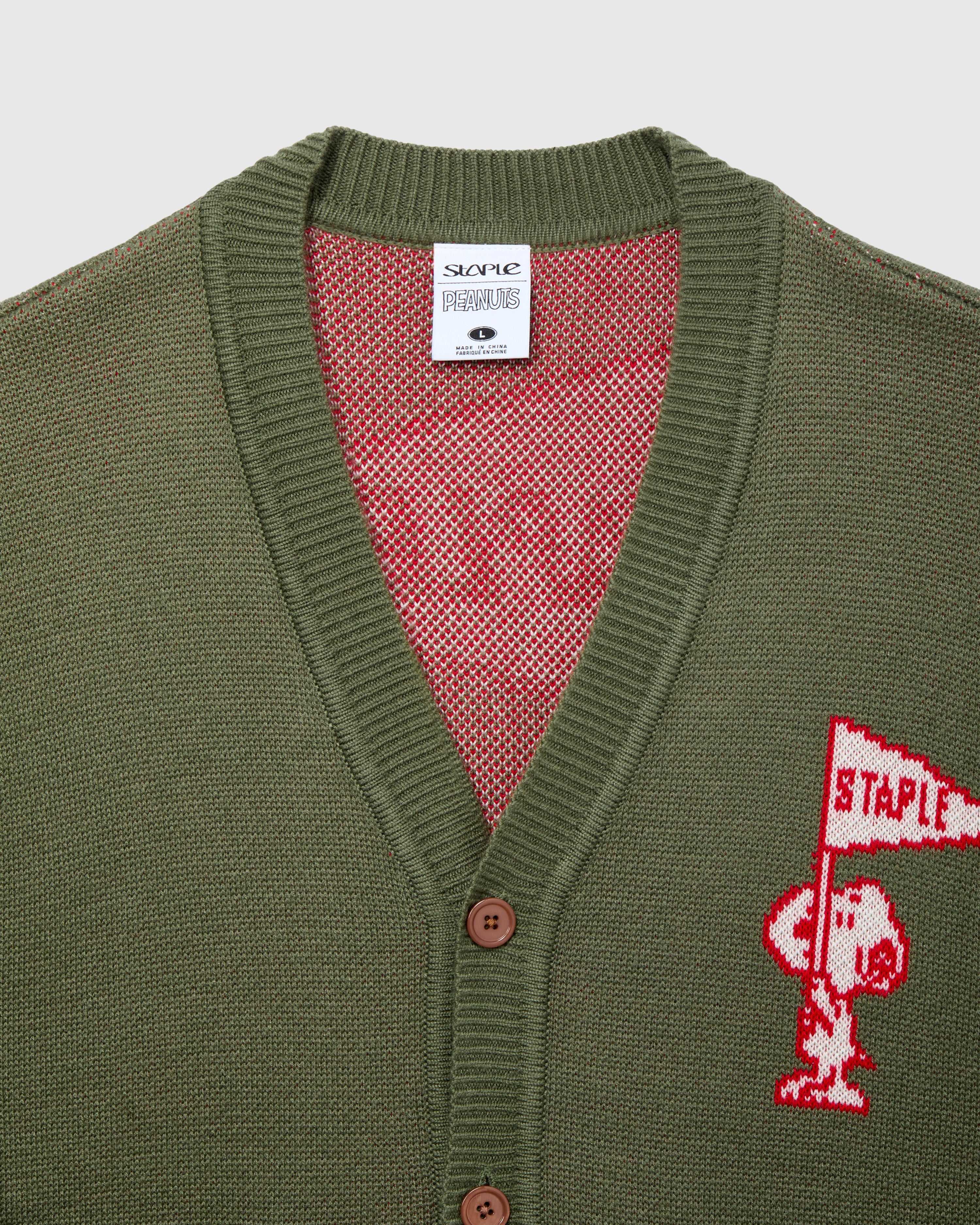 Staple x Peanuts Flag Cardigan - Cardigan Sweater | Staple Pigeon