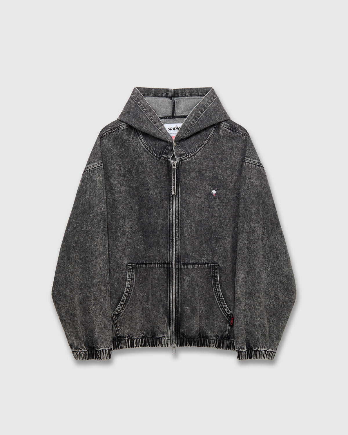 Denim Pigeon Zip Hoodie