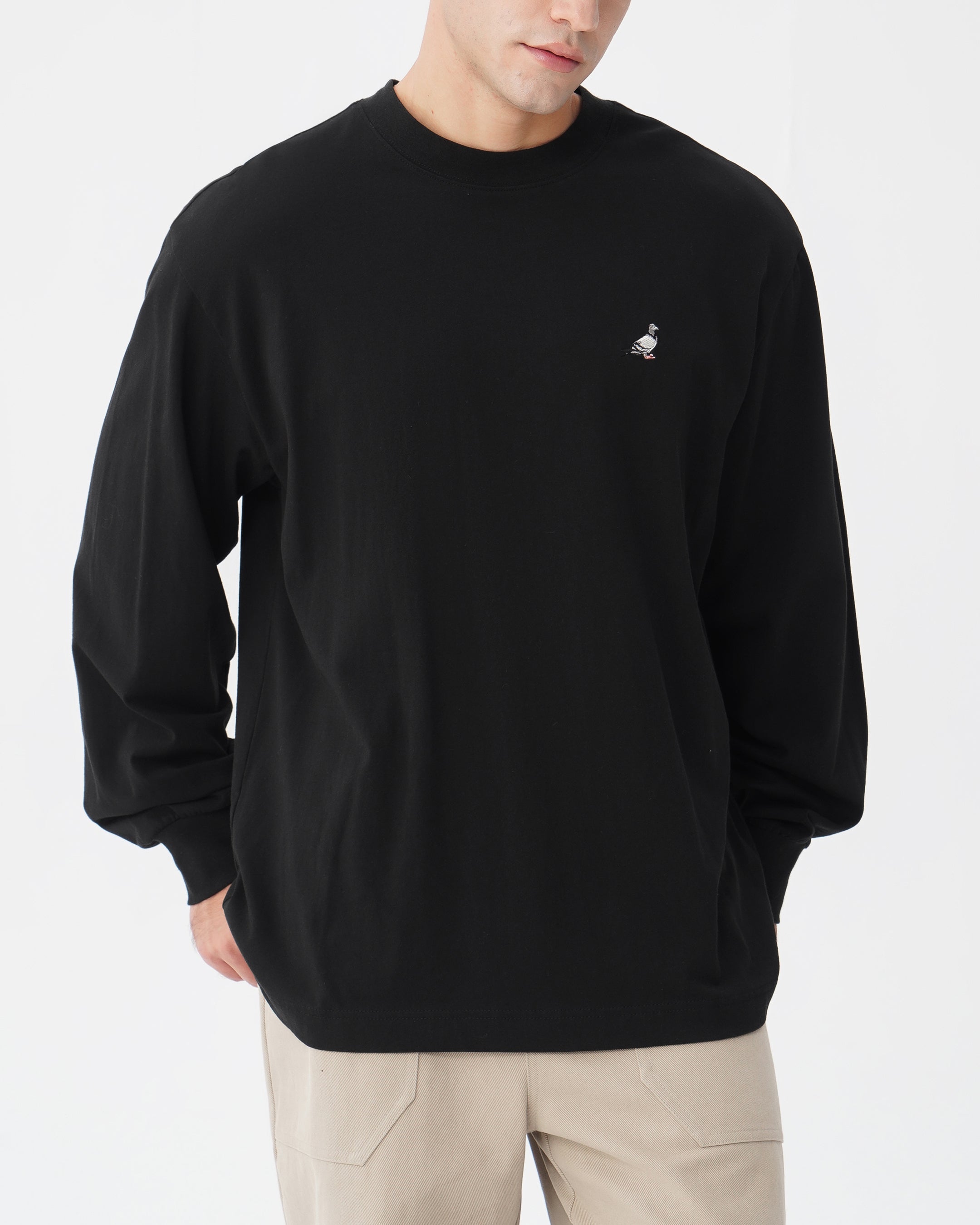 L/S Emb Pigeon Tee - LS Tee | Staple Pigeon