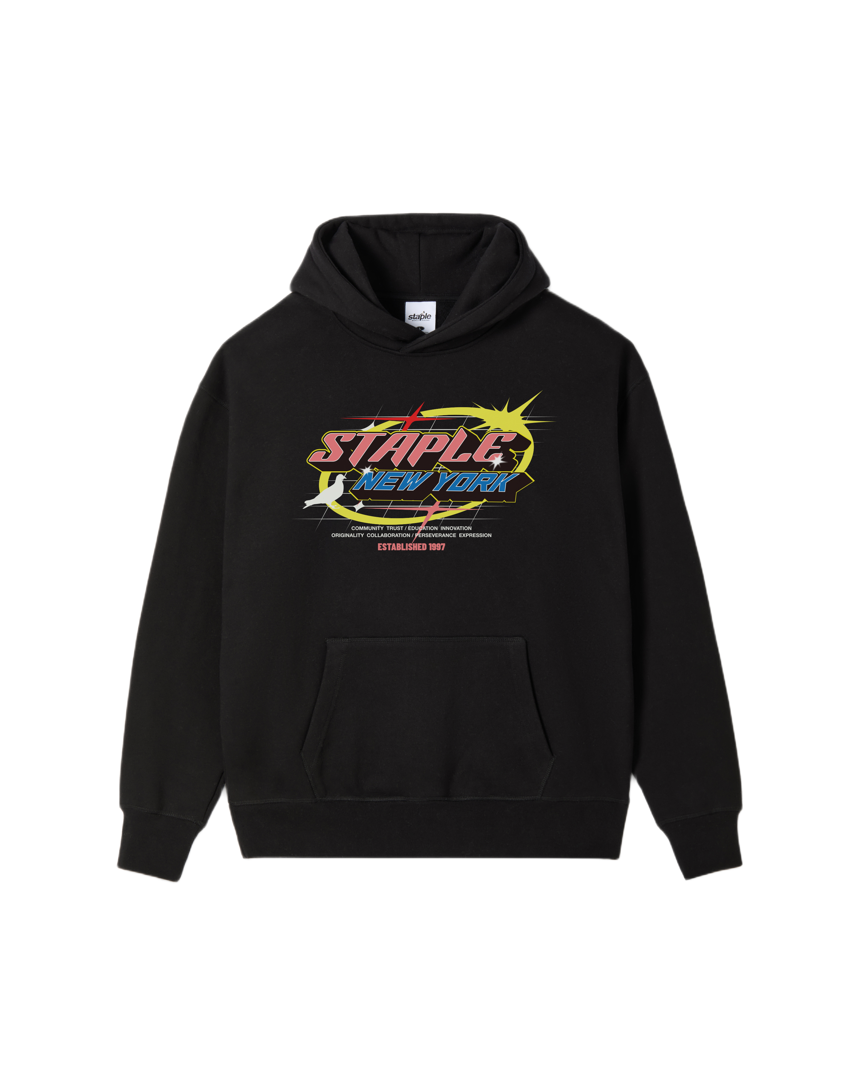 Grid Hoodie - Hoodie - Black | Staple Pigeon