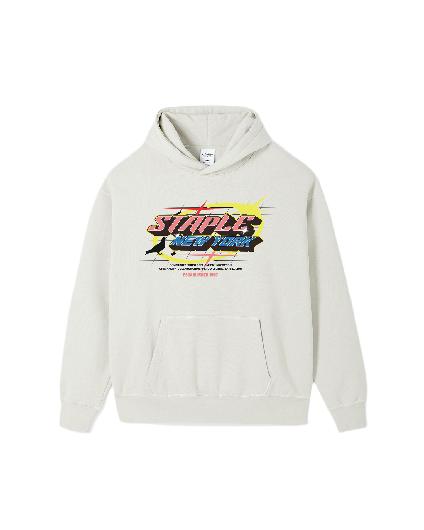 Grid Hoodie - Hoodie - Cream| Staple Pigeon