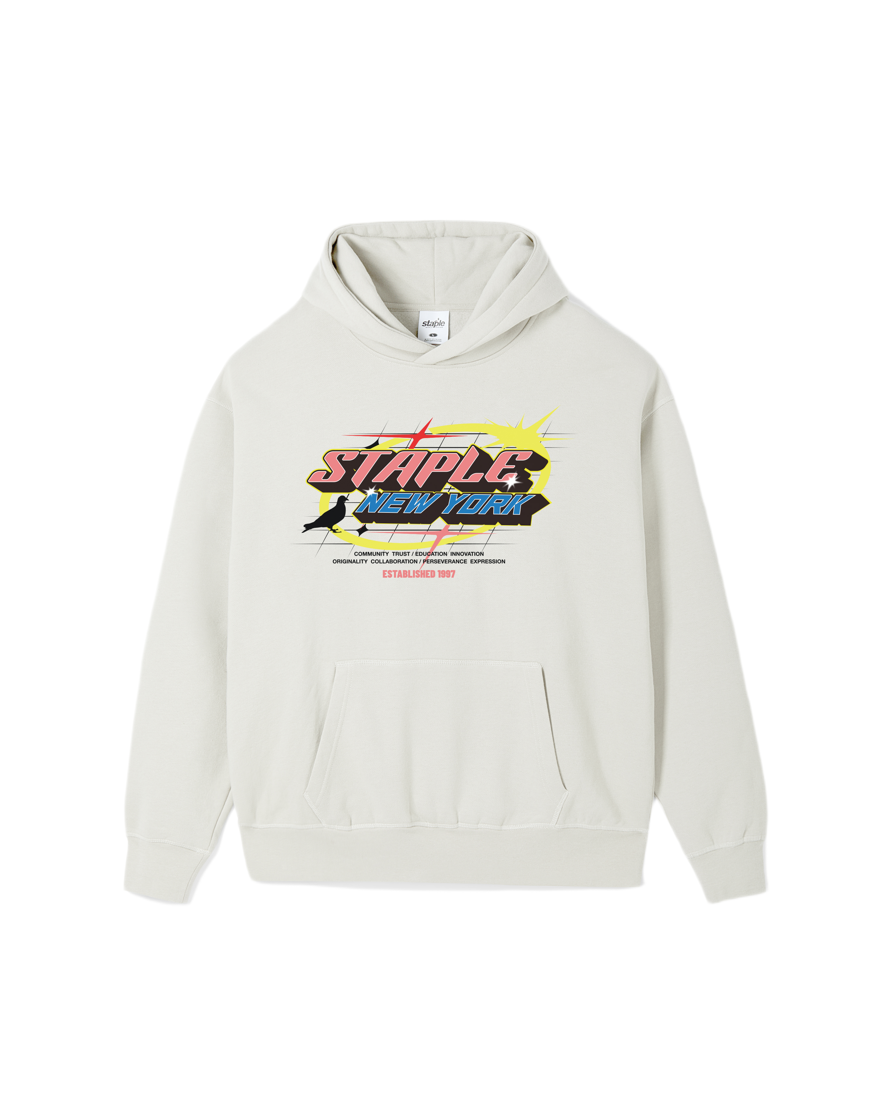 Grid Hoodie - Hoodie - Cream| Staple Pigeon