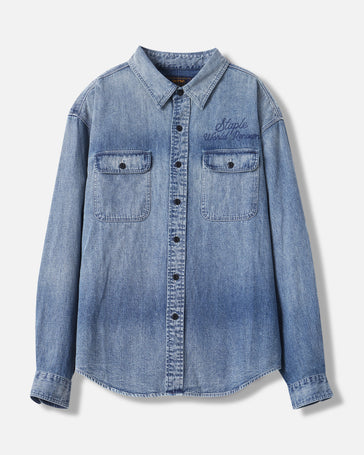 In Flight Denim Shirt - Woven | Staple Pigeon