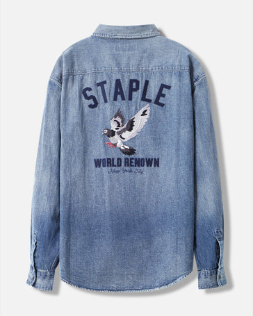 In Flight Denim Shirt - Woven | Staple Pigeon