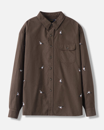 All Over Embroidered Pigeon Shirt - Woven | Staple Pigeon