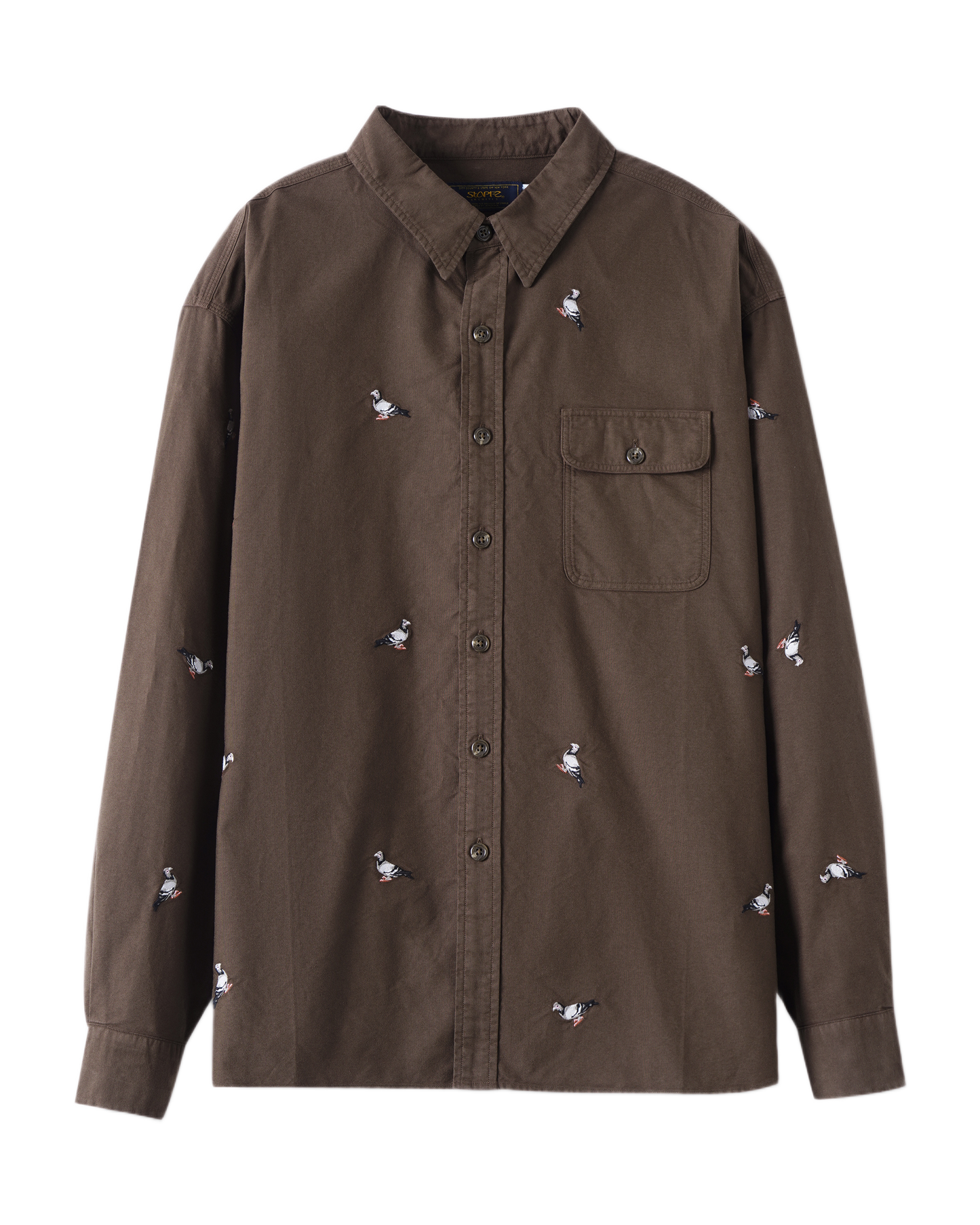 All Over Embroidered Pigeon Shirt