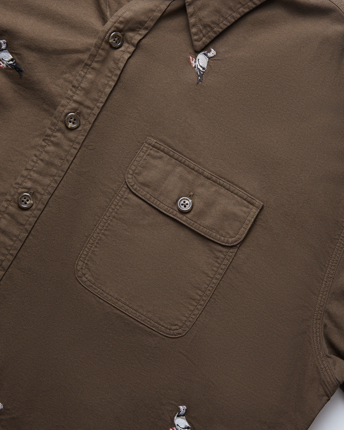 All Over Embroidered Pigeon Shirt - Woven Sht | Staple Pigeon