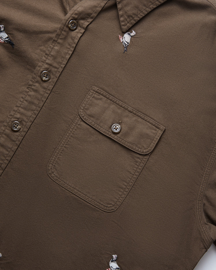 All Over Embroidered Pigeon Shirt - Woven | Staple Pigeon