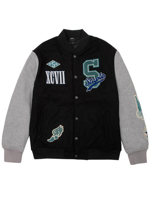 Eldridge Melton Wool Varsity Jacket - Jacket | Staple Pigeon